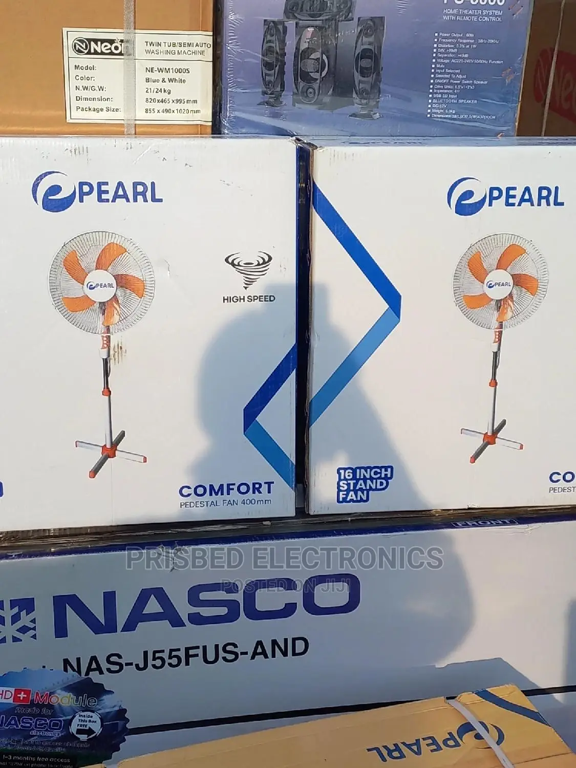 Pearl Durable 16" Standing Fan With 4 Blades