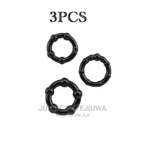 3 Pcs Set Penis Erection Beaded Cockrings. Delay Ejaculation