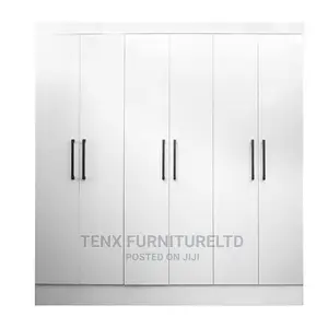 WARDROBE ( Glossy White)9 Spacious Compartments With 2 Hangi
