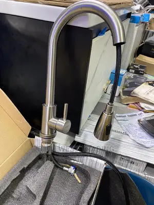 Pull Out Sink Tap (Hot and Cold) Grey