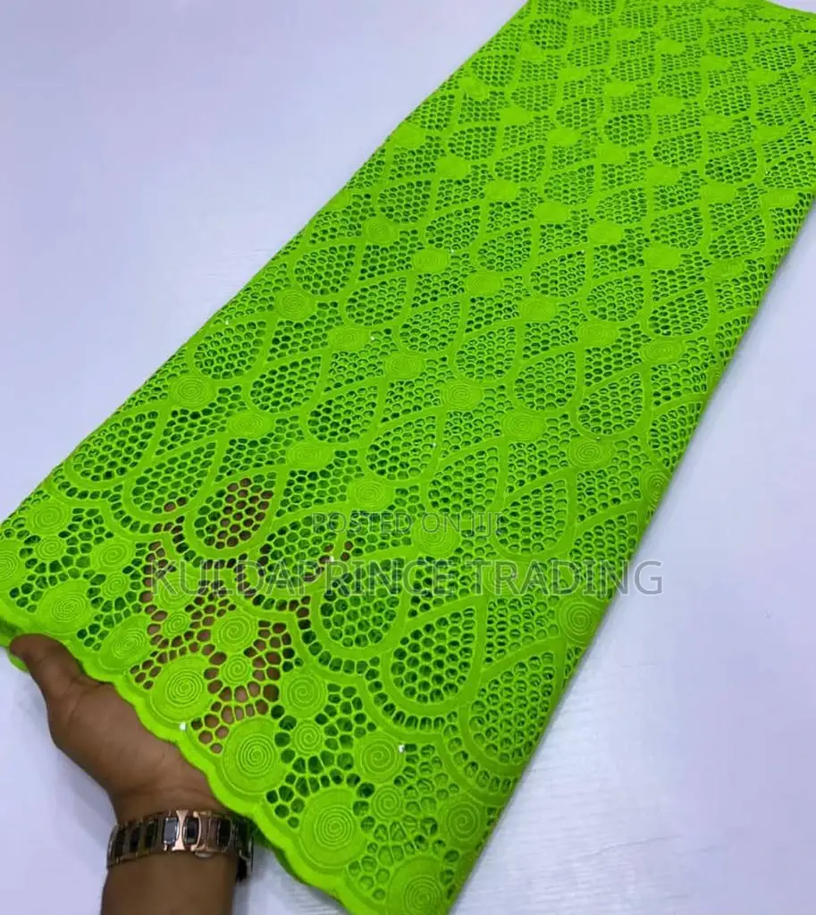 High Quality African Lace Fabric With Sequins For Unisex.