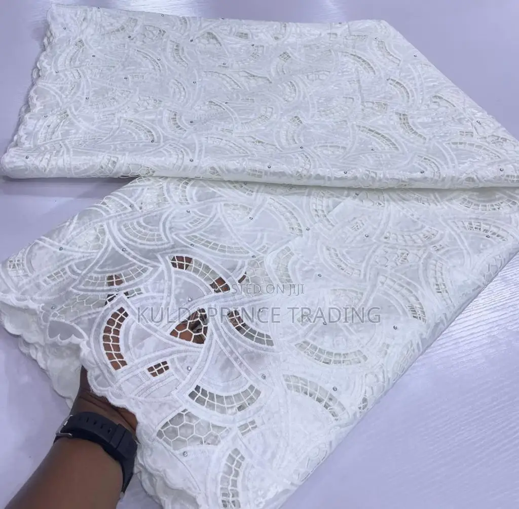 High Quality African Lace Fabric With Sequins For Unisex.