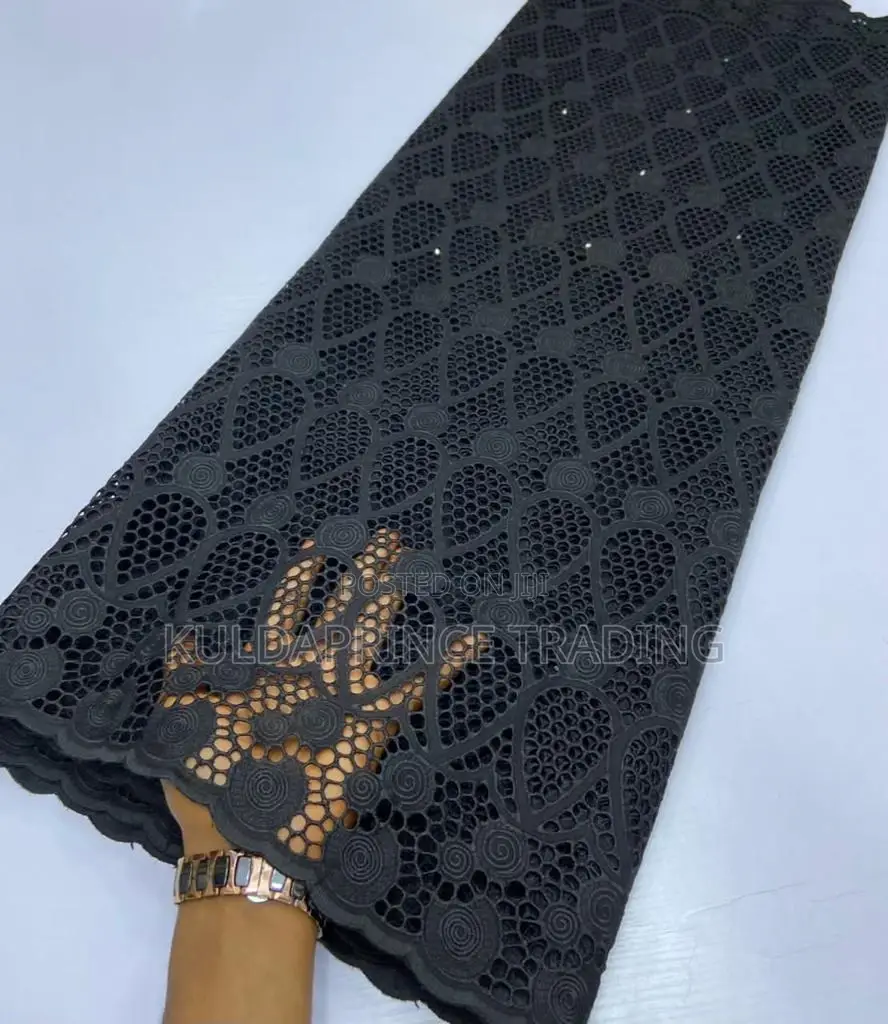 High Quality African Lace Fabric With Sequins For Unisex.