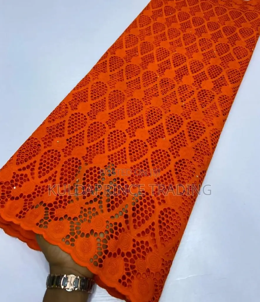 High Quality African Lace Fabric With Sequins For Unisex.