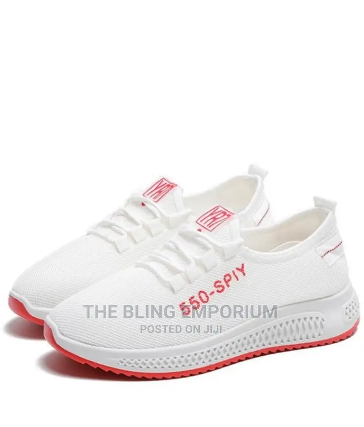 EU Size 40 , White Lace Up Sneakers