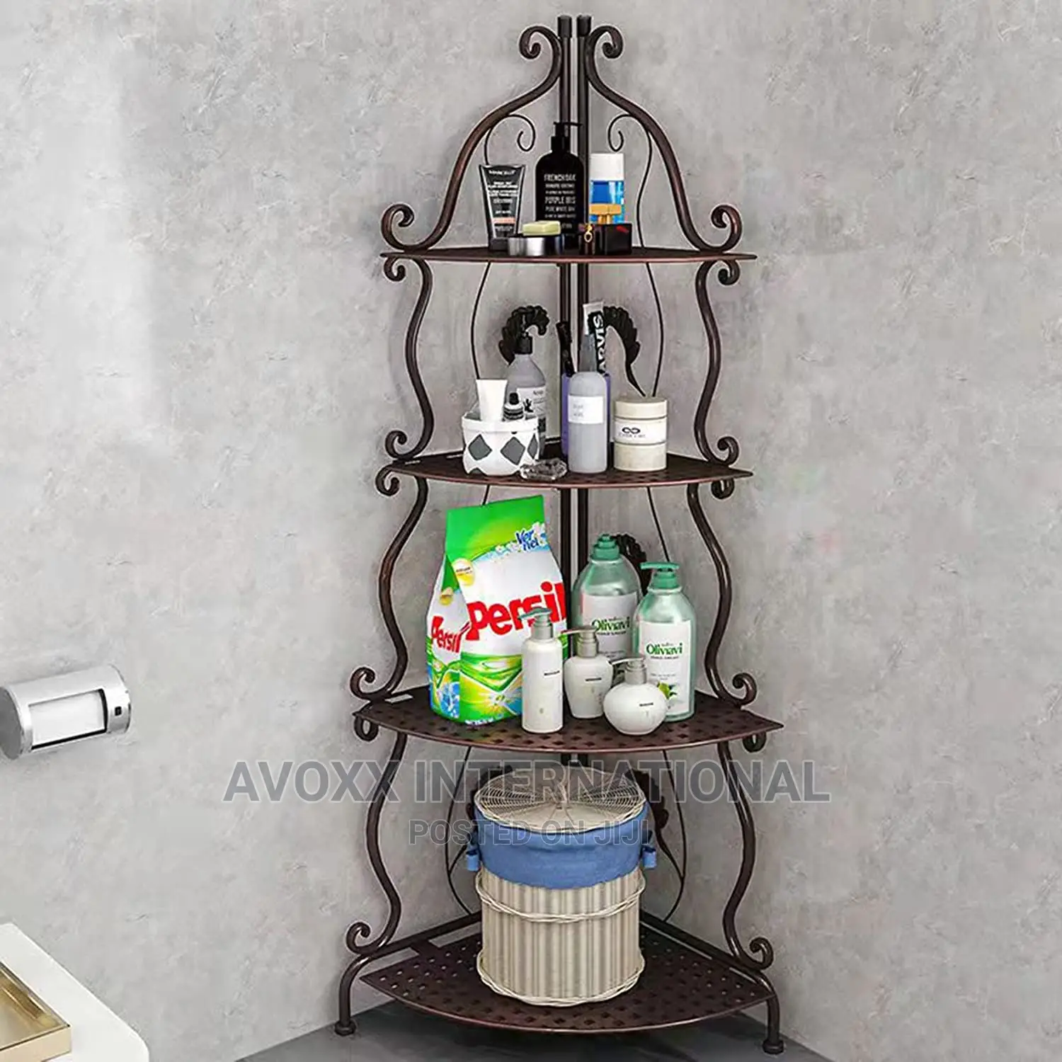 CNNINGYI Display Shelf,Tall Matel Corner Shelf Stand,4 Tier