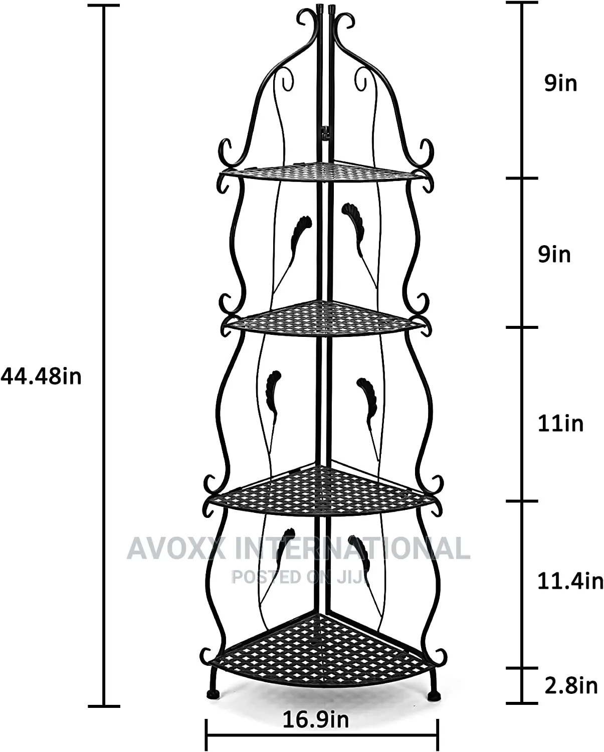 CNNINGYI Display Shelf,Tall Matel Corner Shelf Stand,4 Tier