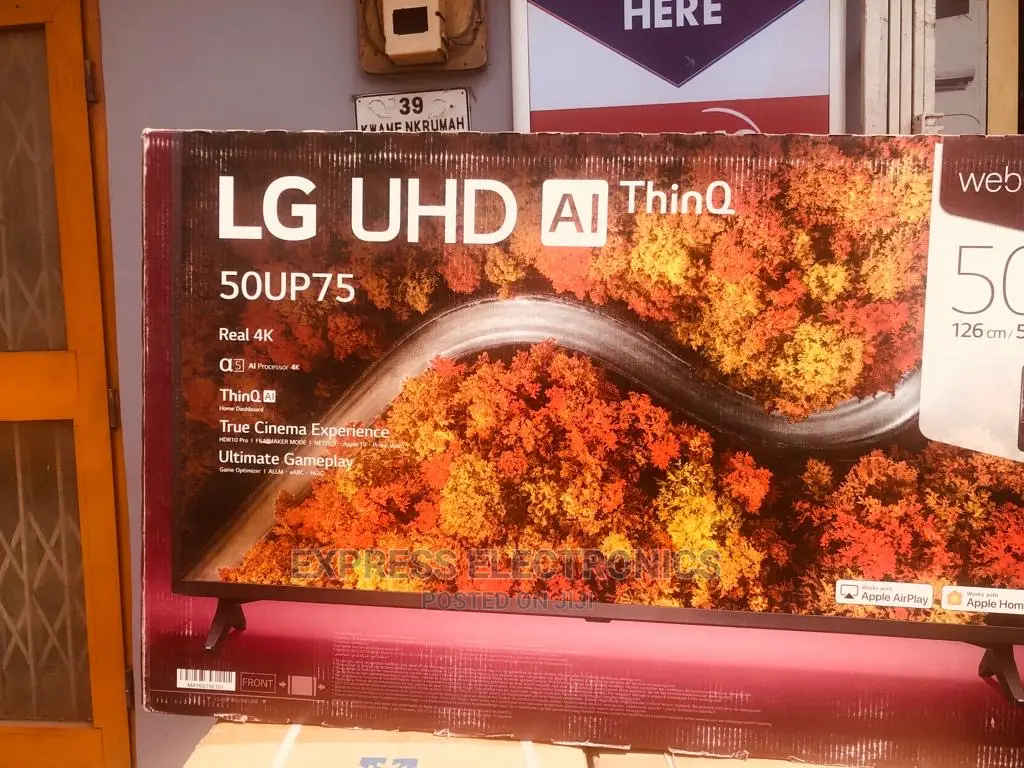 Wide Realistic View LG UHD Smart 50UP75003 Sleek Design