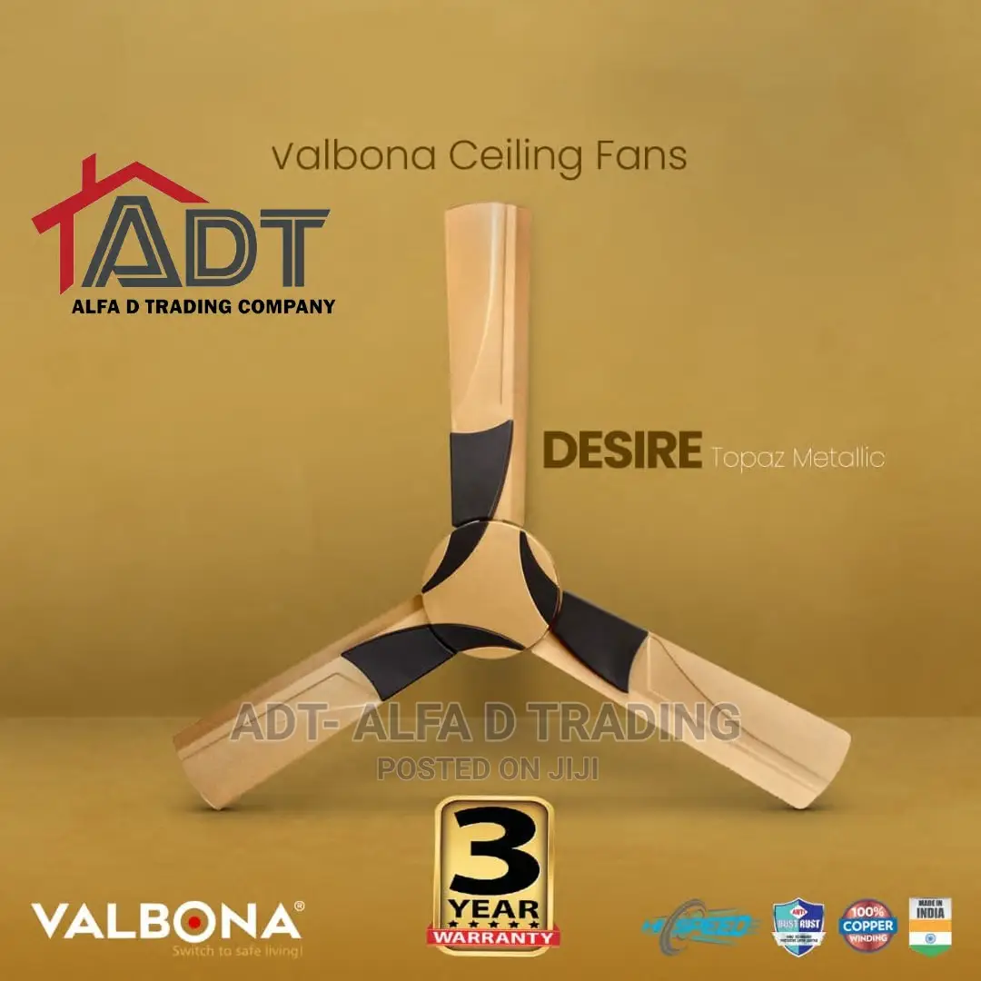 Valbona Desire Ceiling Fan- Topaz Metallic