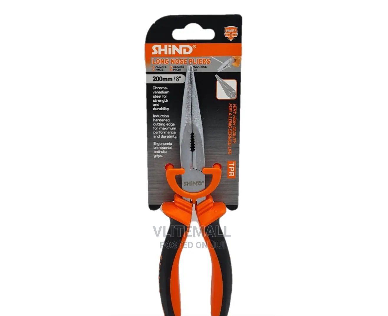 Shind Heavy Duty Long Nose Pliers - 200mm