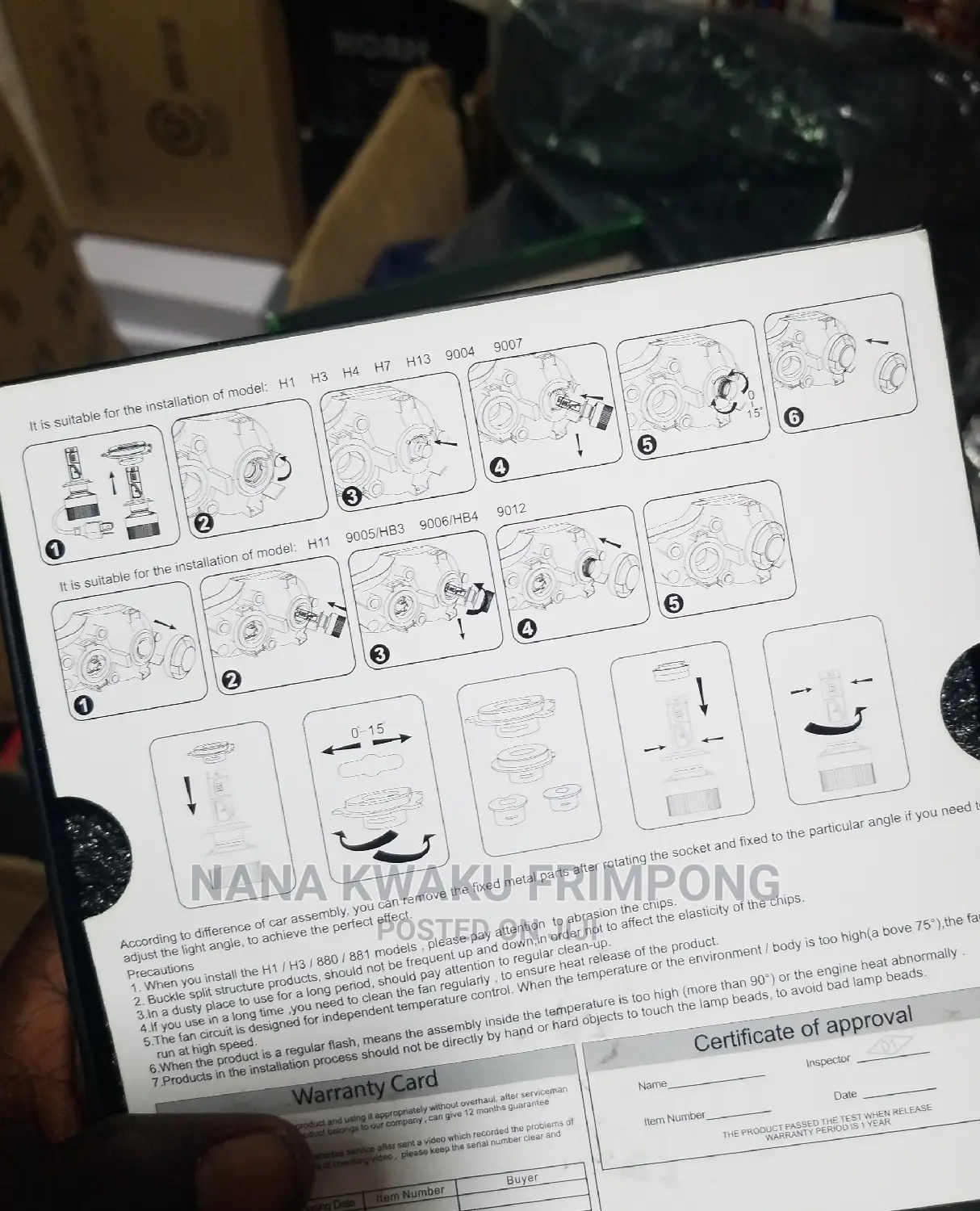 High Quality Headlight Led Bulb. (Full Metal Model)Available