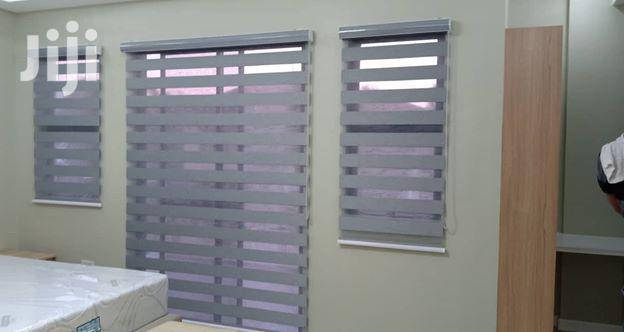 Ash Zebra Curtains Blinds With Free Installation