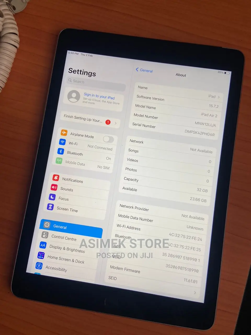 New Apple iPad Air 2 32 GB Gray