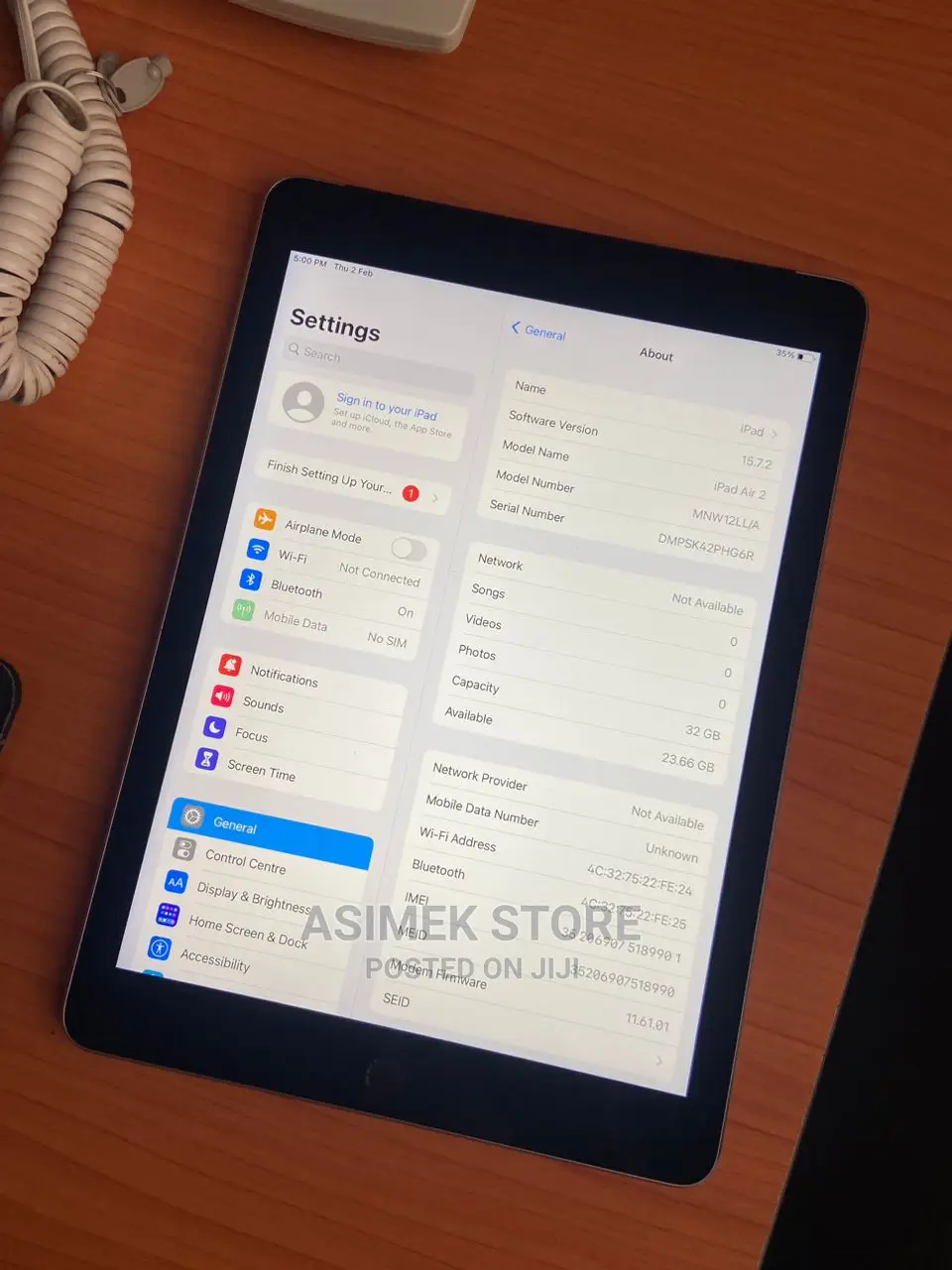 New Apple iPad Air 2 32 GB Gray