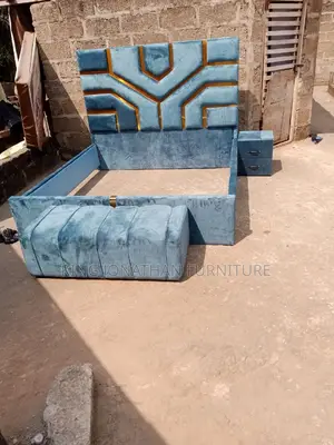Queen Size Bed Frame and Ottoman