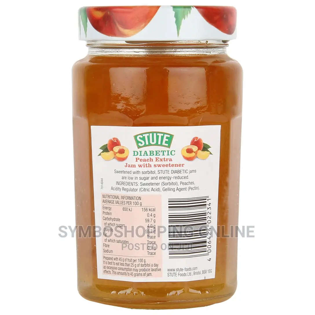 Stute No Sugar Added Peach Extra Jam 430g