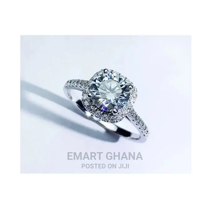 Fashion Female Diamond Engagement Wedding Ring - Silver