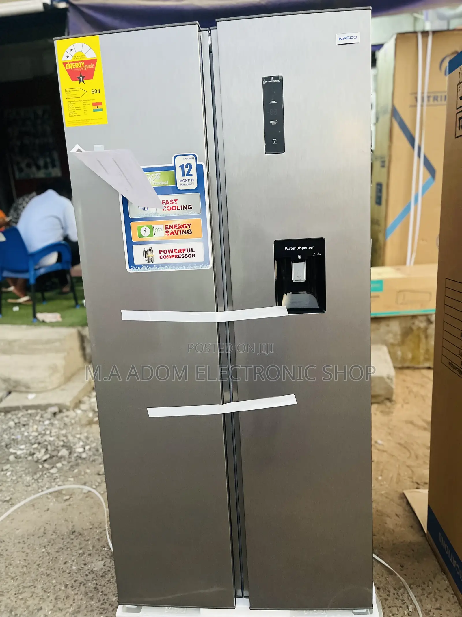 Nasco Side by Side With Digital Display 436 Liters Fridge