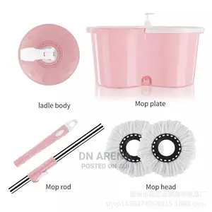 Spin Microfibers Mop With Basket