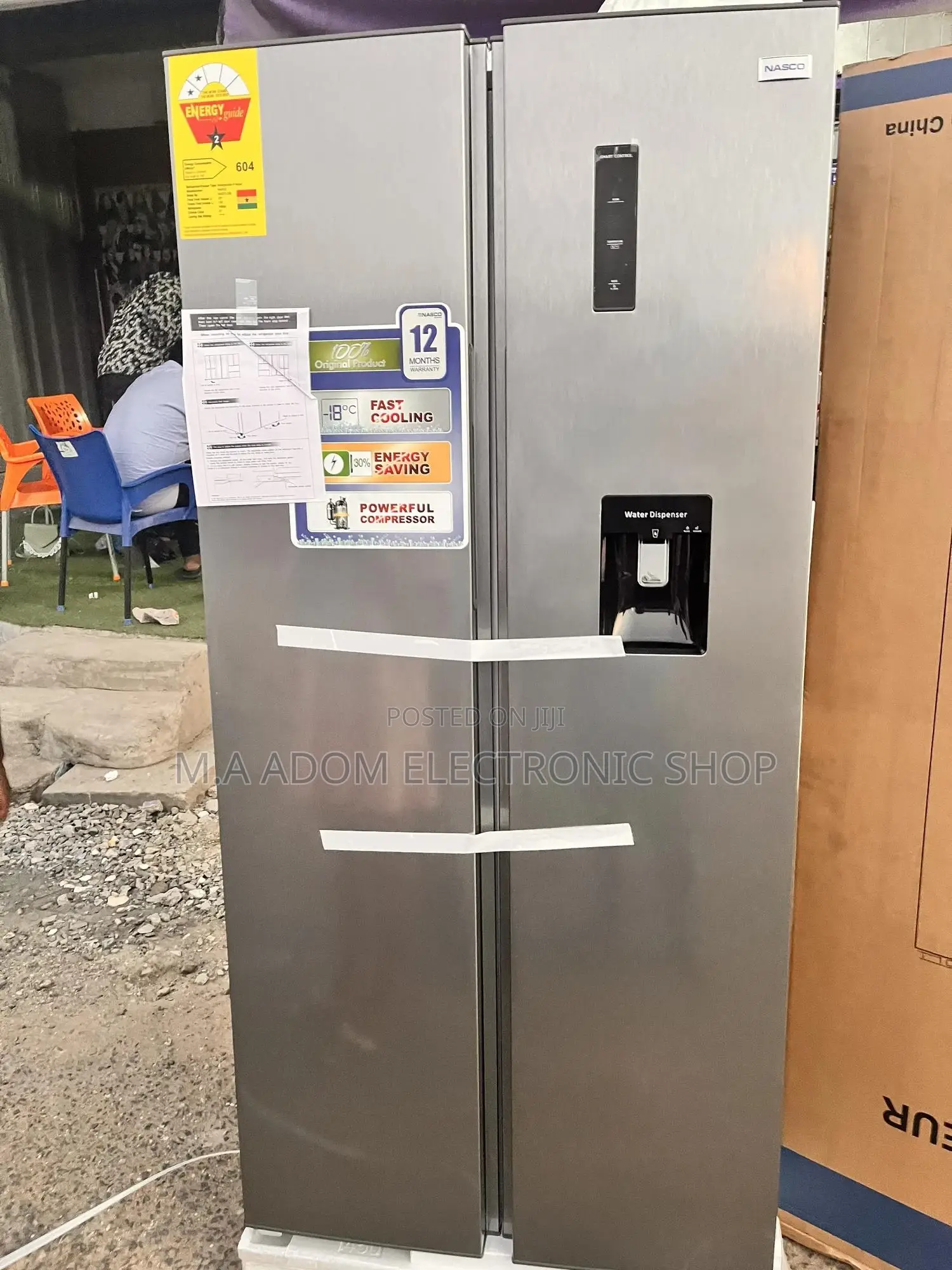 Nasco 436 Litres Fridge Free Standing Side by Side Doors