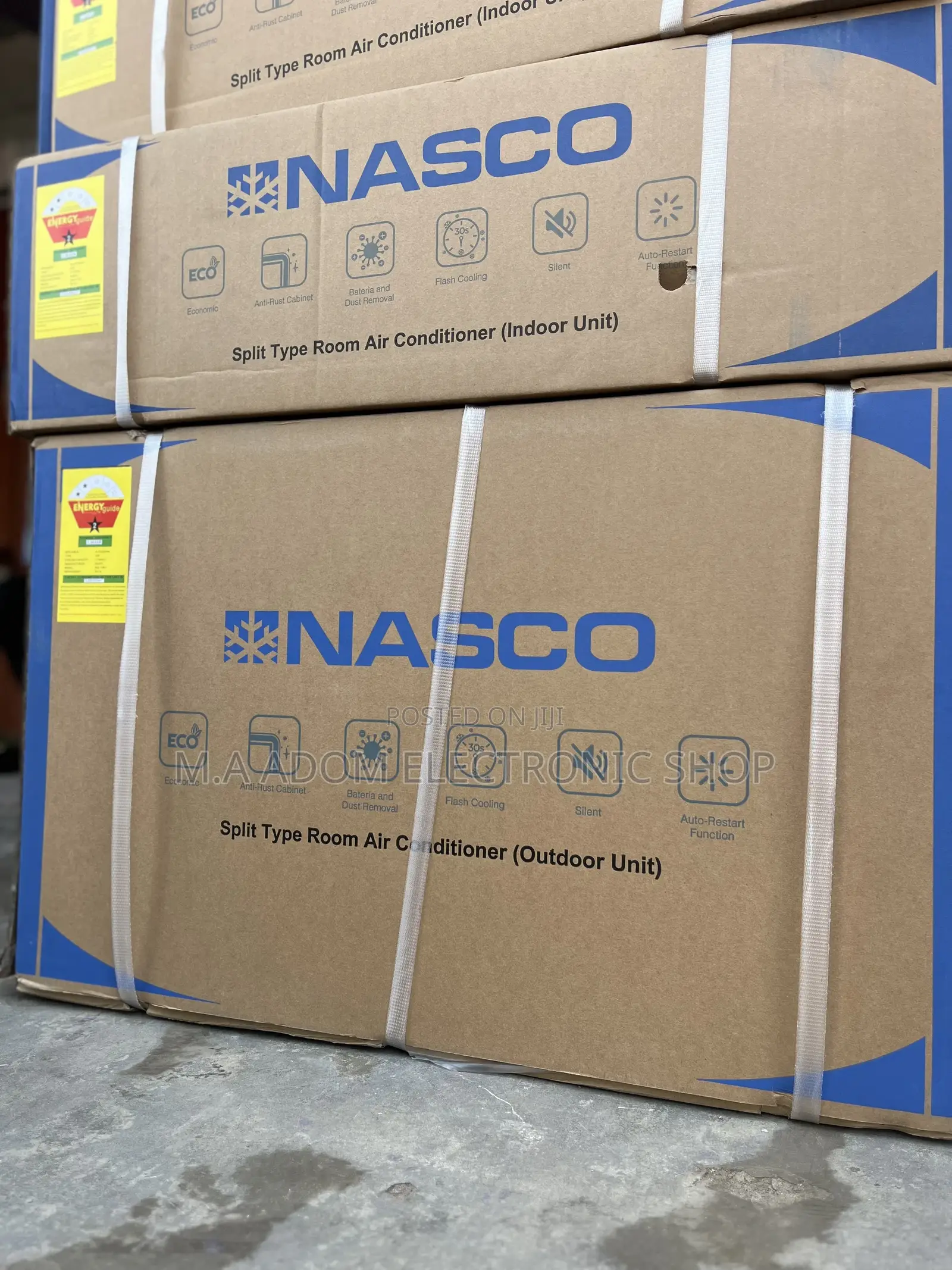 Anti Dust Bacteria Removal Nasco 1.5 R410 Gas AC