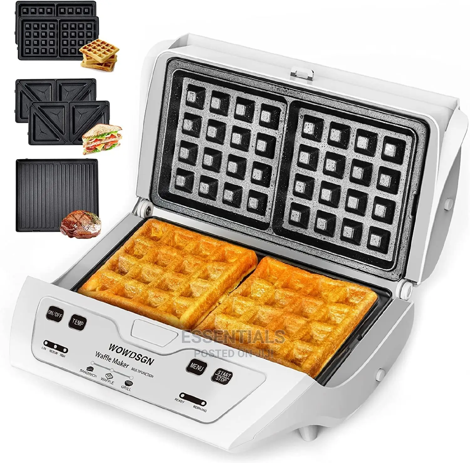 Wowdsgn Belgian Waffle Maker 3-in-1 Sandwich Maker