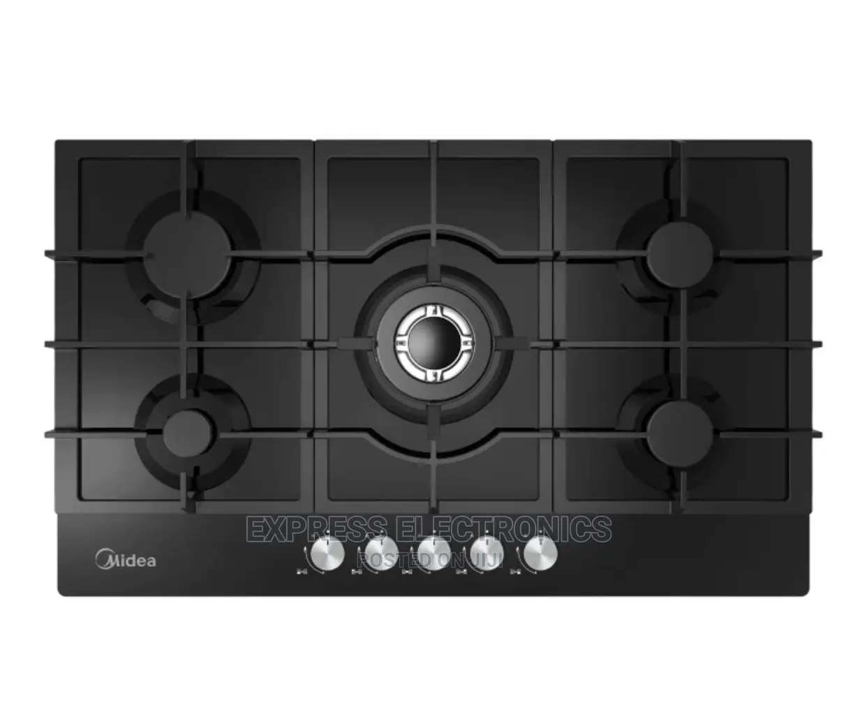 Electrical Ignition Black Midea Hob Gas 90cm 4 Gas 1 Double