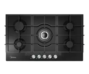 Electrical Ignition Black Midea Hob Gas 90cm 4 Gas 1 Double