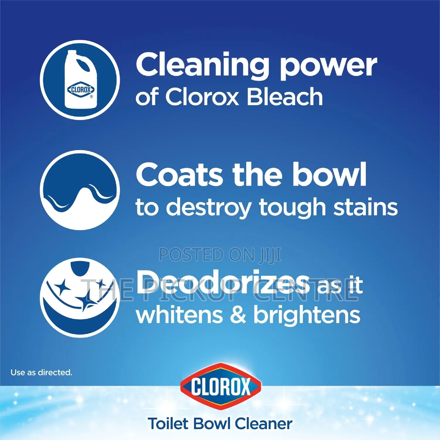 Clorox Toilet Bowl Cleaner W/Bleach, Rain Clean, 24 Fl Oz
