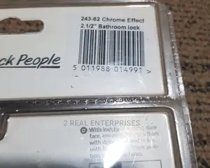 Chrome Effect Bathroom Lock 2.5 Inches