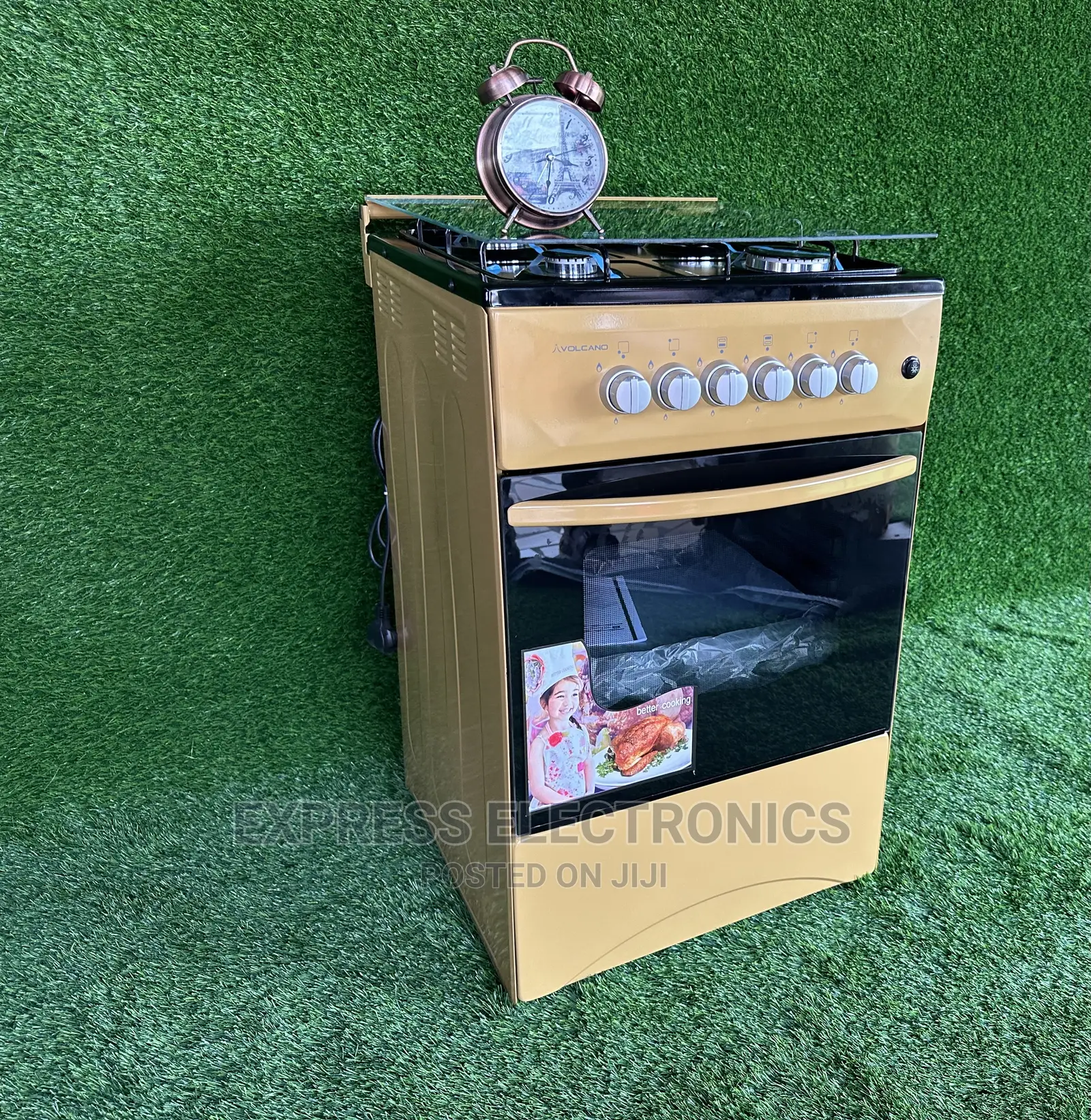 Enjoy Good Meal With 4burner Gold Volcano Gas Stove Cooker
