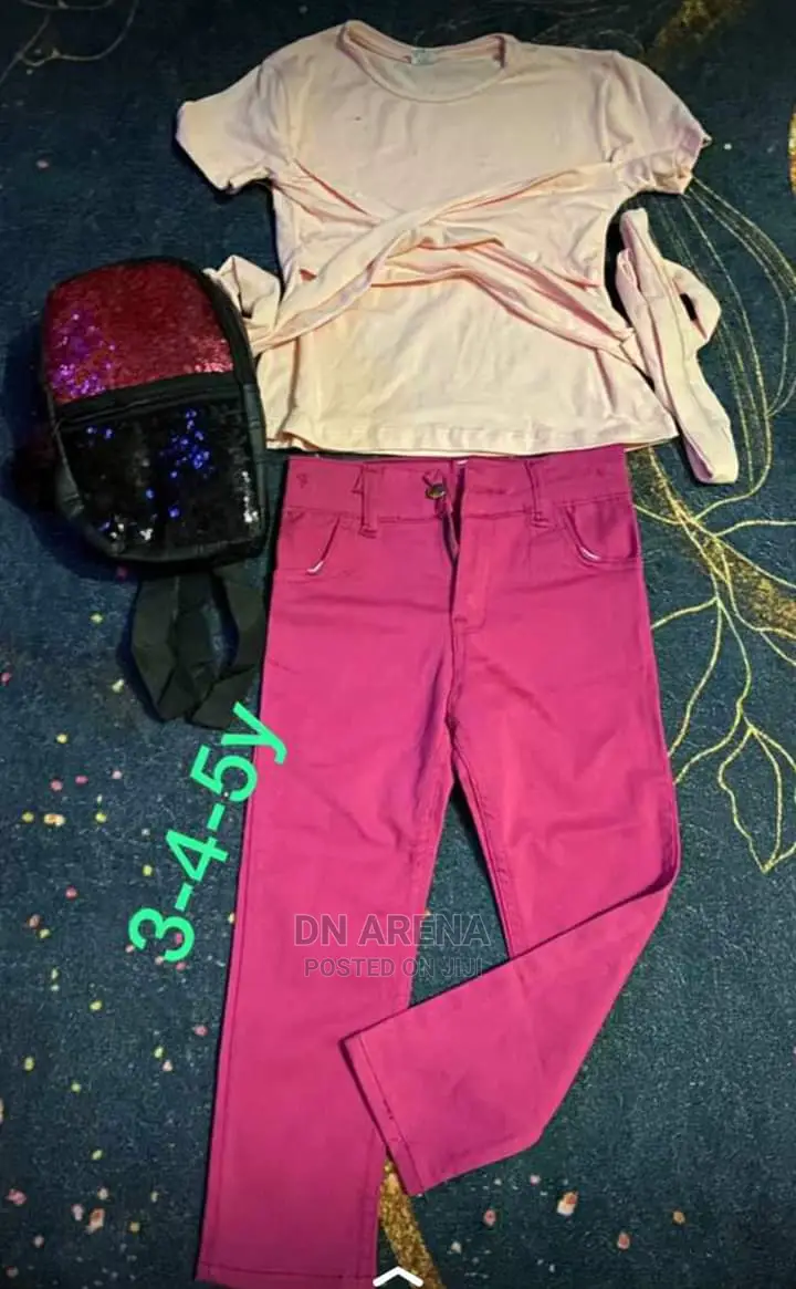 Kids Jeans Trousers With T Shirt