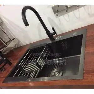 Black Worktop Sink - Cabinet Single Bowl - Kitchen Sink