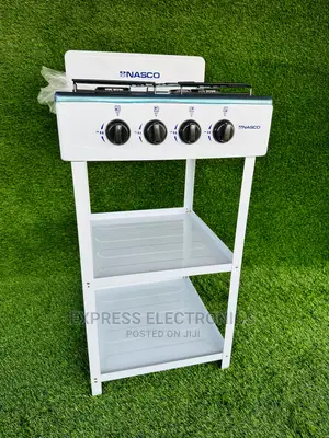 White Color With Stands Black Knobs Nasco Gas Stove Cooker