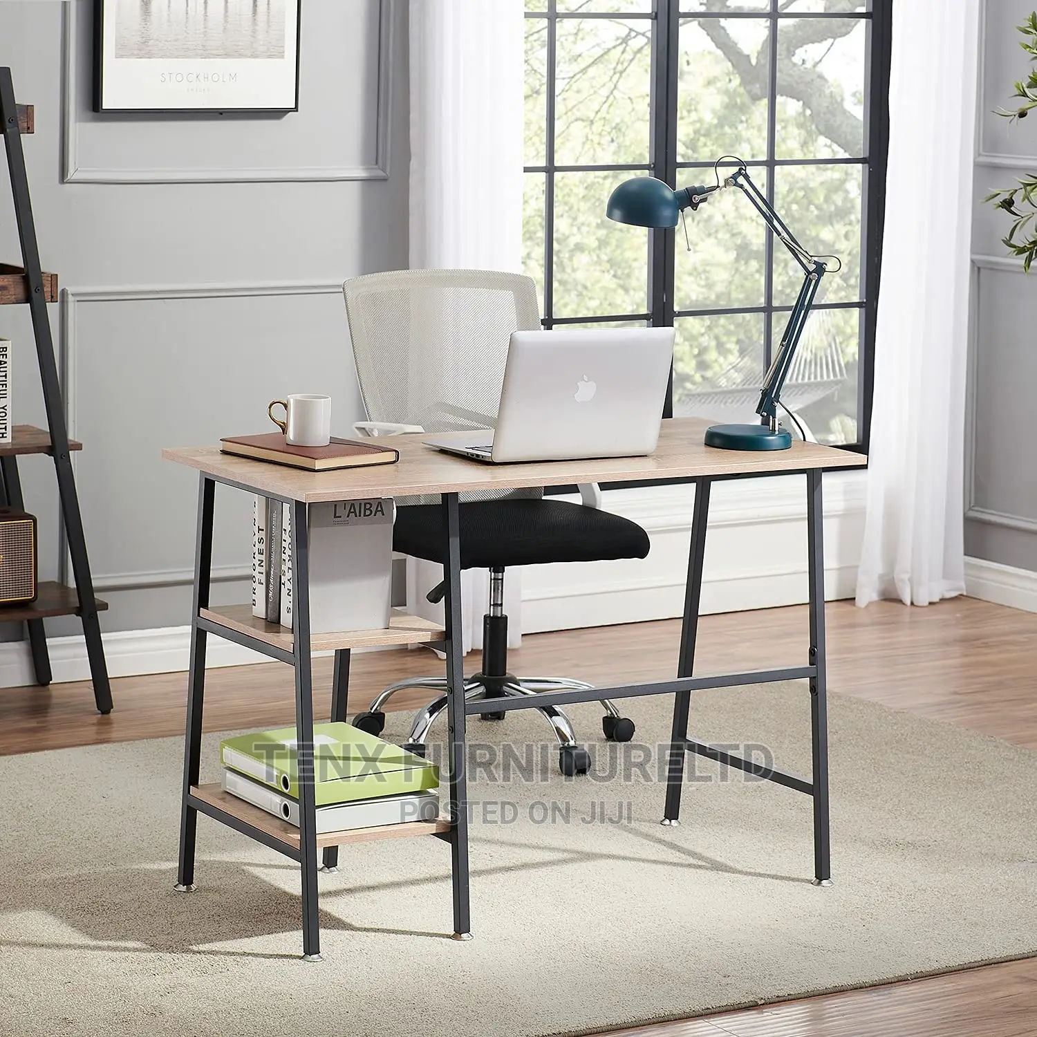 Computer Desk (With )Left /Right Shelfs