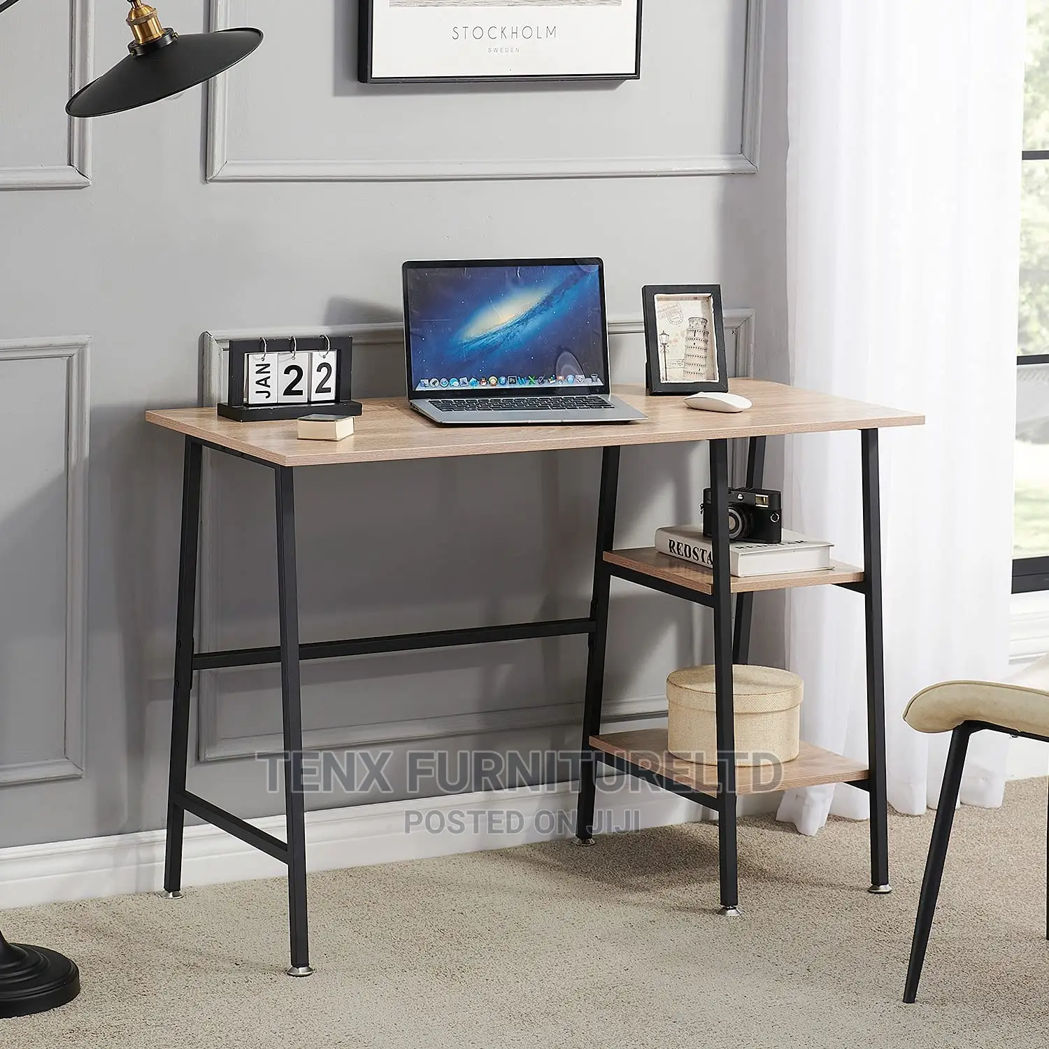 Computer Desk (With )Left /Right Shelfs