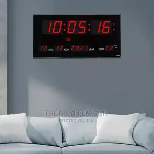 Led Display Digital Clock Date Temperature Wall Clock