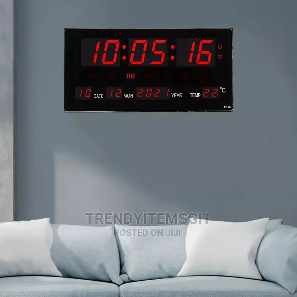 Led Display Digital Clock Date Temperature Wall Clock