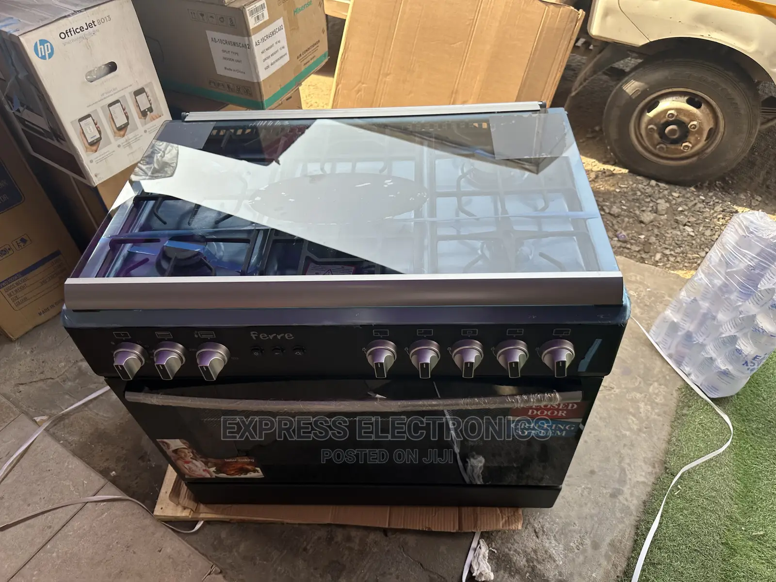 5burner All Gas Ferre Auto Ignition Black