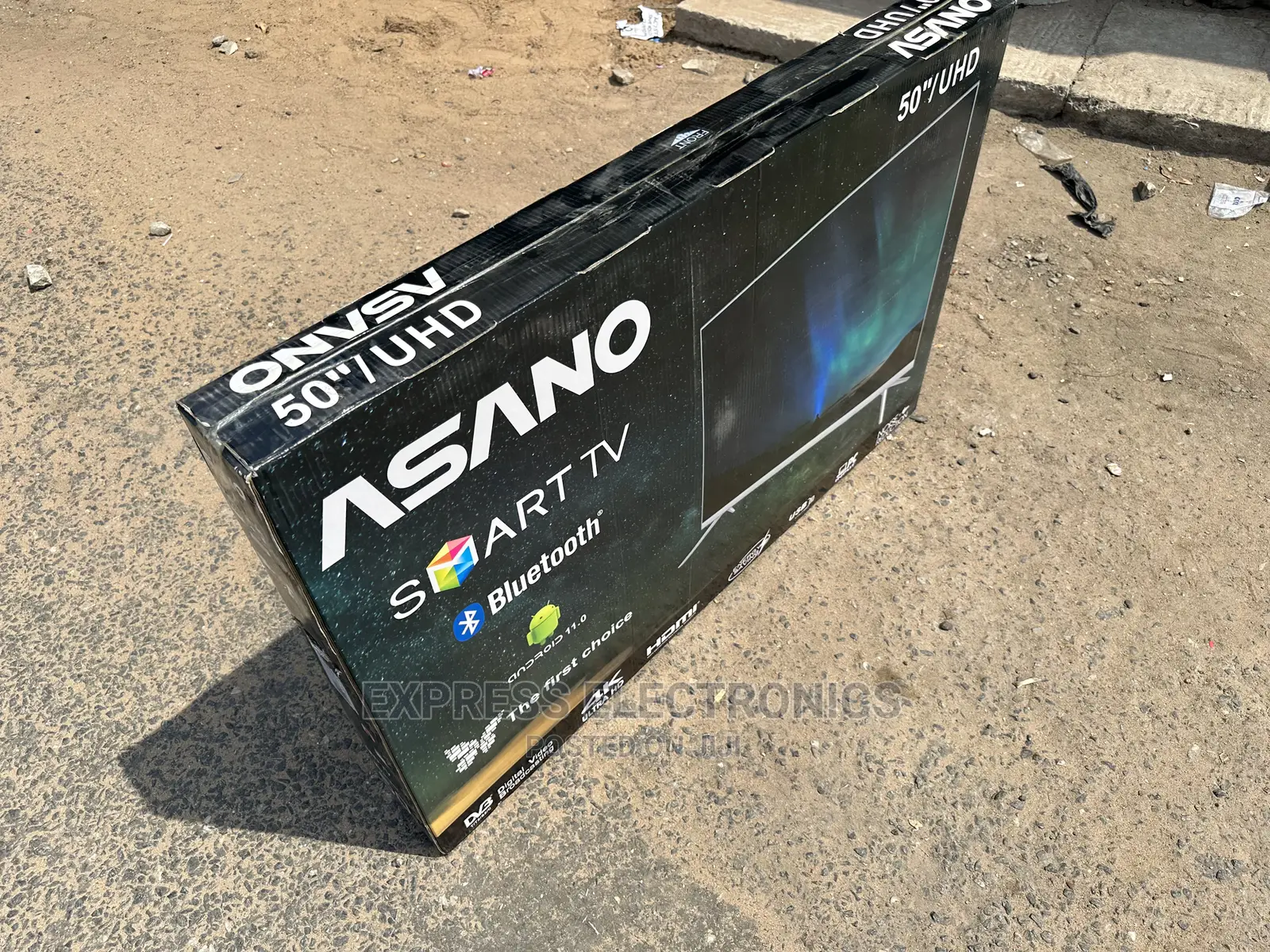 Diagonal Display Sleek 50”Uhd Android Asano Tv