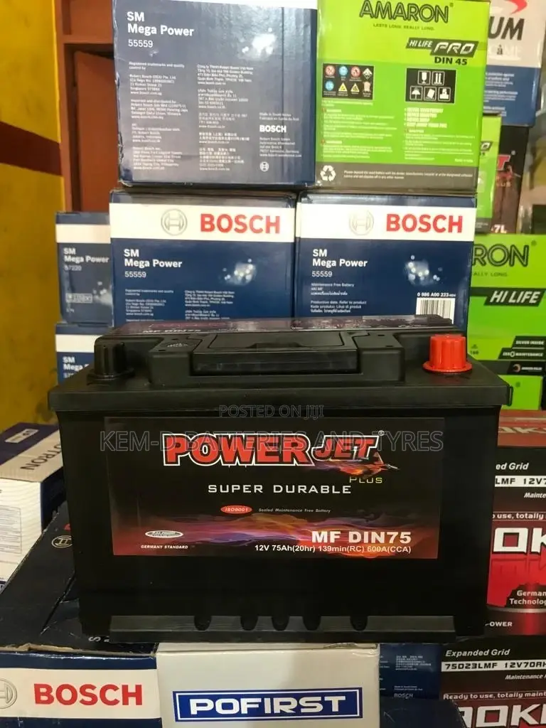 15 Plates 12v 75ah Power Jet Car Battery