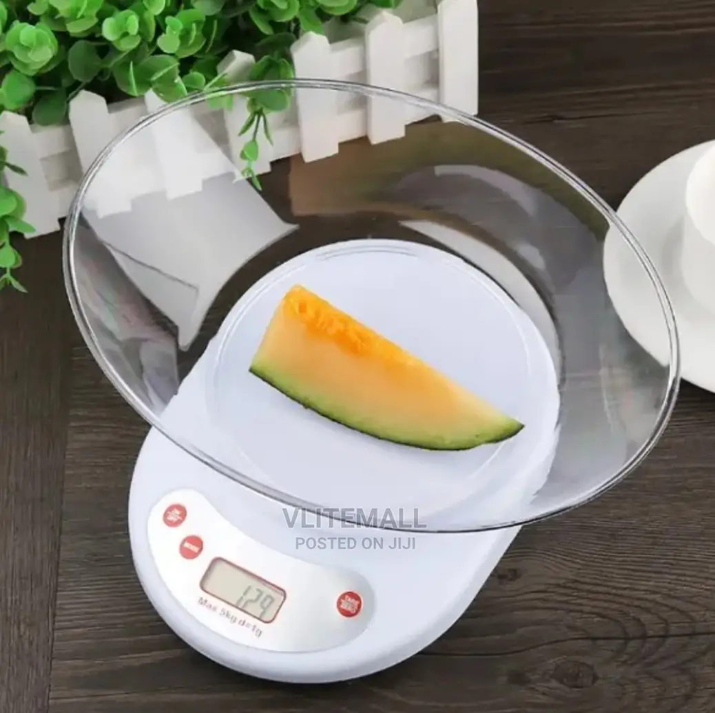 Electronic Kitchen Weighing Scale With a Bowl