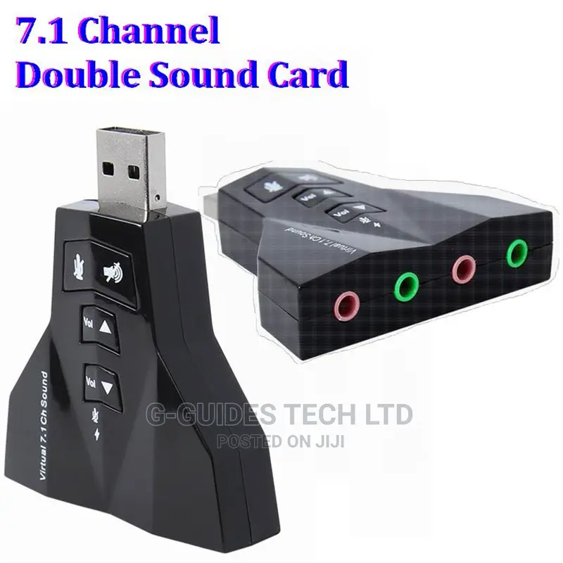 7.1 USB Sound Card Double Earphone MIC Audio Adapter
