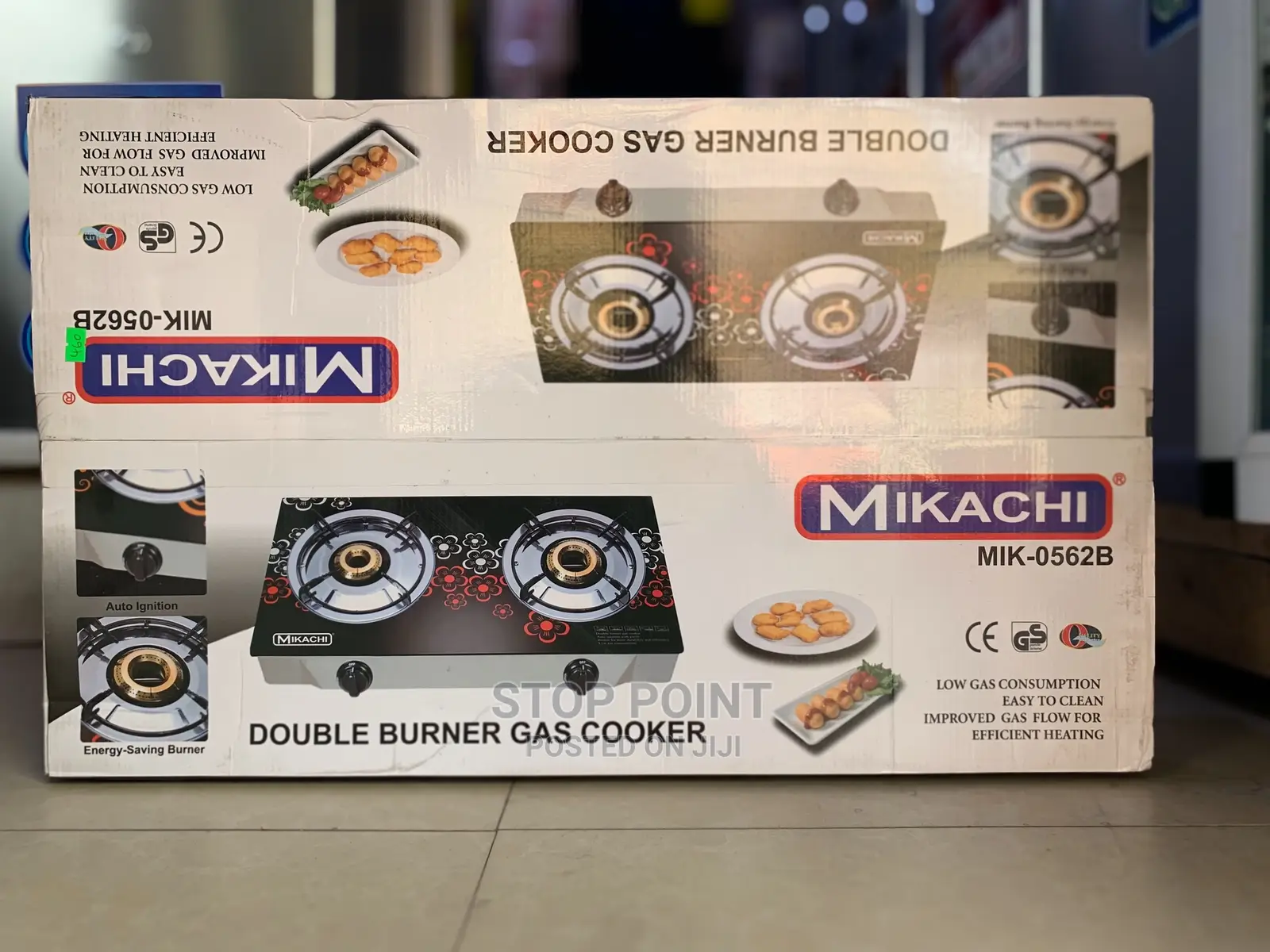 Mikachi Double Burner Gas Cooker