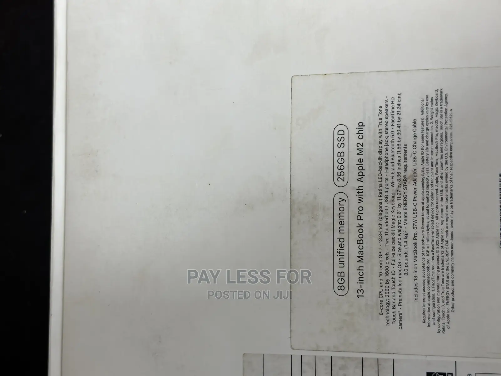 Laptop Apple MacBook Pro 8GB Apple M2 SSD 256GB
