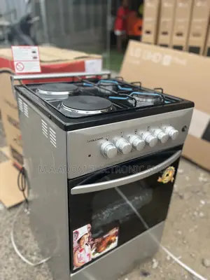 Gray Colour Gas Cooker 2 Electric 2 Gas Burner