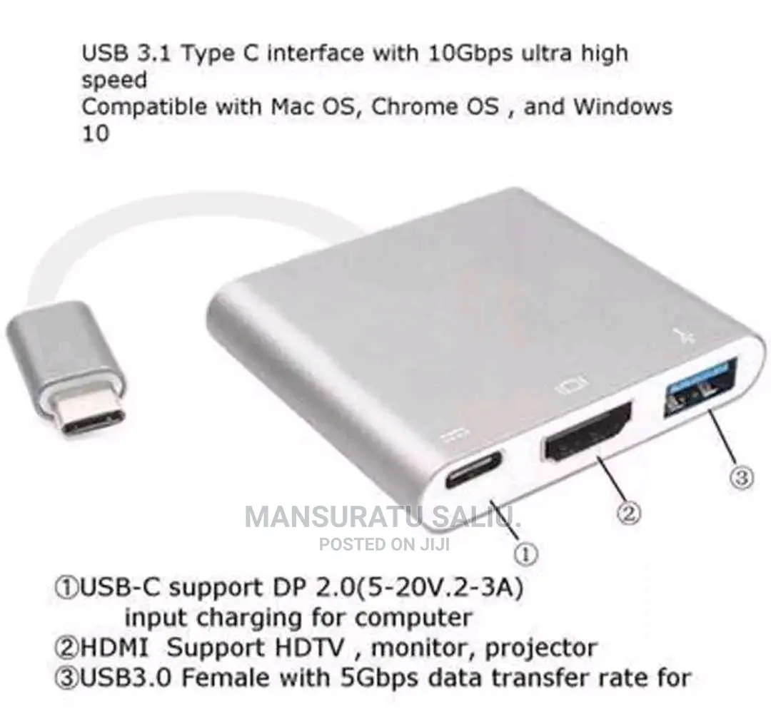 Type C to Hdmi 3in1 Adapter