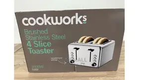 Cookworks 4 Slice Toaster - Brushed Stainless Steel