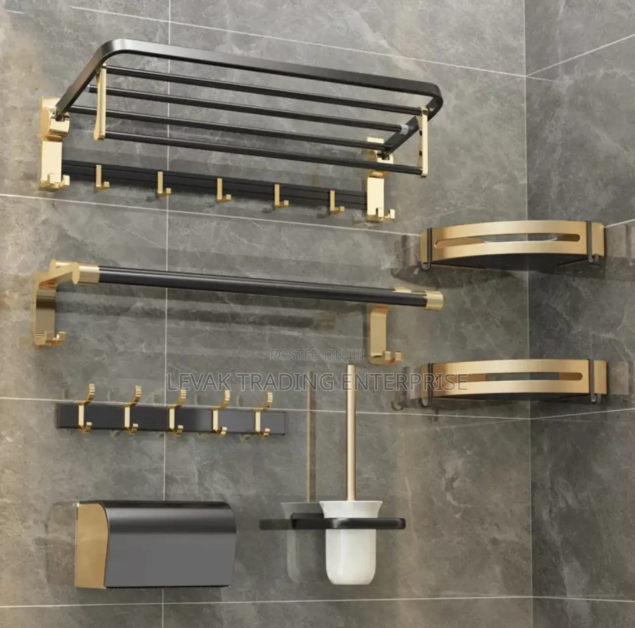 Black Accessories _ Gold And Black Bathroom Accessories
