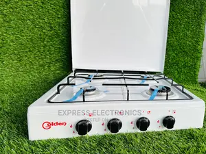 White Table Top Gas Cooker With Knobs